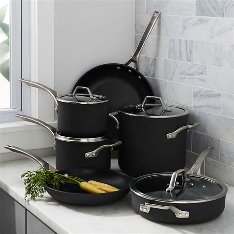 Calphalon Signature Non-Stick 10-Piece Cookware Set with Bonus + Reviews | Crate & Barrel