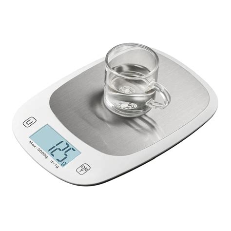 Food Electronic Kitchen Scale Stainless Steel Measure Tool LED Display Digital Measuring Scale ...