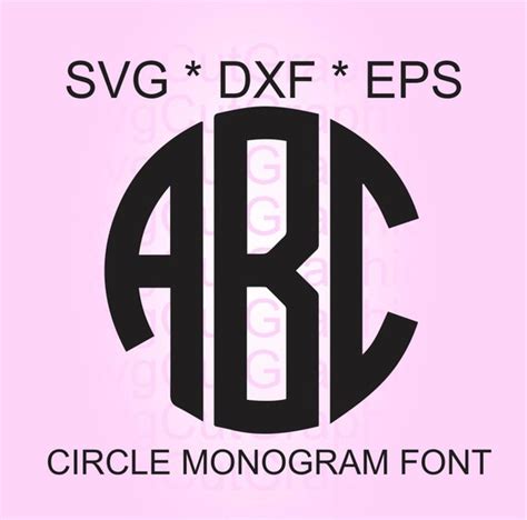 Free Circle Monogram Font Download For Silhouette | NAR Media Kit