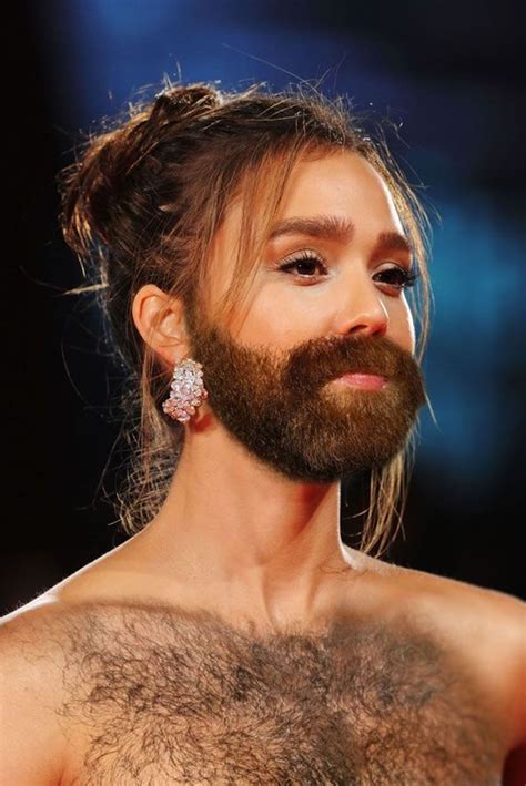 Top 10 Female Celebrities Who Look Awesome With Beards | Bearded lady ...