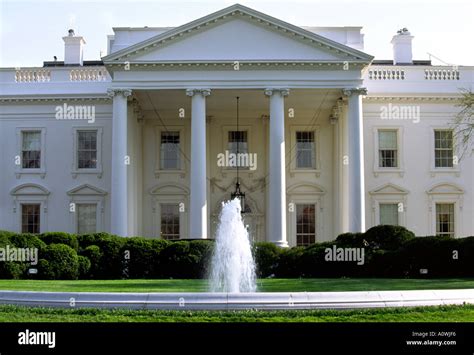 The White House Pennsylvania Avenue entrance north facade Stock Photo ...