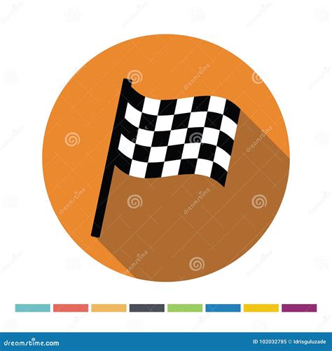 Chequered flag icon stock vector. Illustration of championship - 102032785