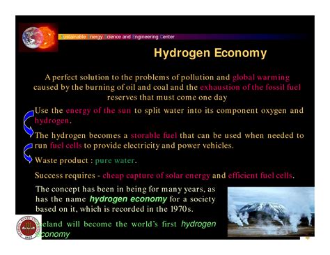 SOLUTION: Hydrogen economy - Studypool