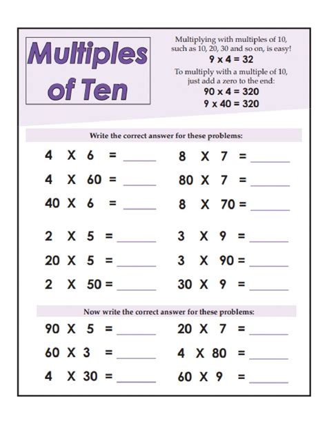 Multiples Of 10 Worksheets - Printable Worksheets