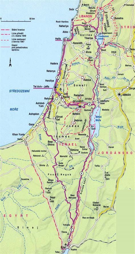 Bible Map Moderní Izrael/Modern Israel