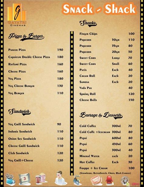 #menu #indian #theater #cinema #movie #snacks | Paneer pizza, Snack shack, Snacks