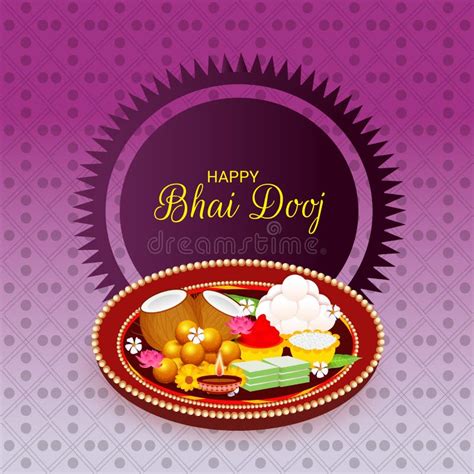 Happy Bhai Dooj Celebration. Stock Illustration - Illustration of ...