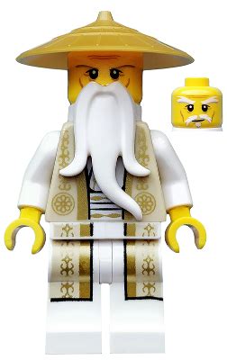 Minifigure njo168 : Wu Sensei - Gold and Tan Robe [Ninjago:Sensei Wu ...