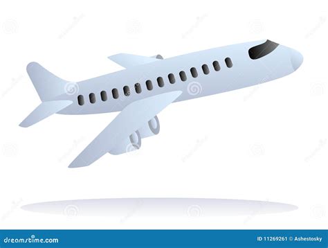 Vector airplane taking off stock vector. Illustration of depart - 11269261