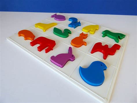 Vintage plastic animal puzzle