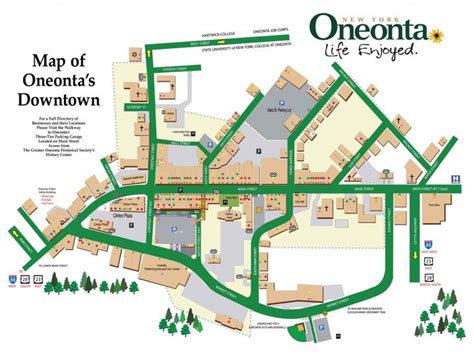 Everything Oneonta | Map of Main Street, Oneonta, NY | Oneonta, Cooperstown all star village ...