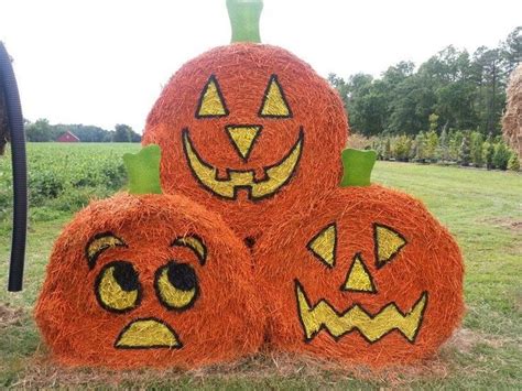 Pumpkin Hay Bales | Hay bales | Pinterest | Hay bale fall decor, Hay ...