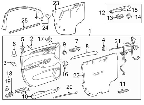 Cadillac SRX Door Interior Trim Panel. W/o power liftgate - 22767097 | McElveen Buick GMC ...