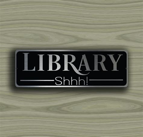 Library Shhh sign - Classic Metal Signs