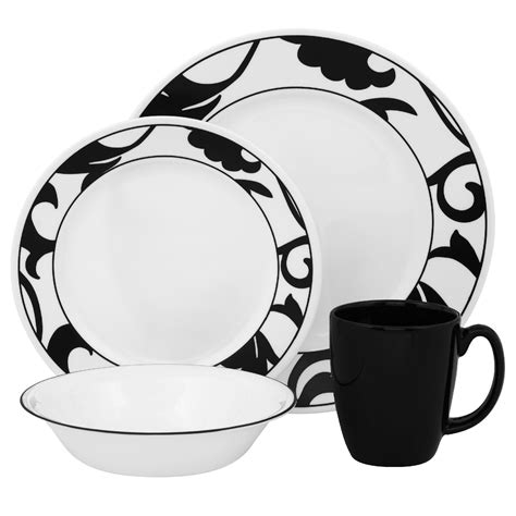 Corelle Vive Noir 16pc Dinnerware Set - Home - Dining & Entertaining - Tableware - Dinnerware ...