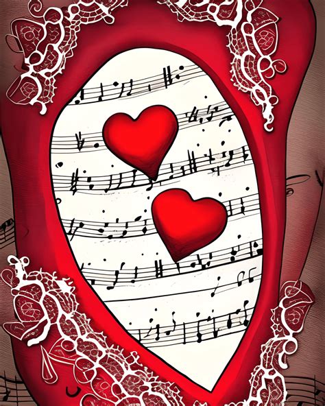 Vintage Valentine's Day Sheet Music · Creative Fabrica