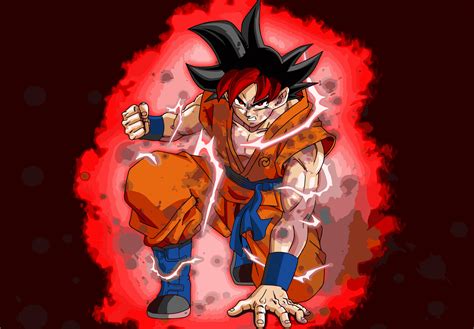 Omni Super Saiyan God Goku Drawings