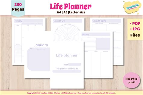 Planner Template Printable Pages Size A5 Graphic by mascuteestudio · Creative Fabrica