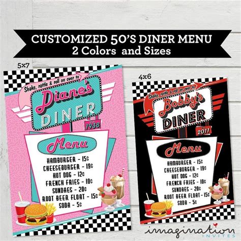 Vintage Diner Menu Template With Regard To 50S Diner Menu Template - 10+ Professional Templates ...