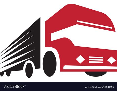 Truck logo design fast delivery Royalty Free Vector Image