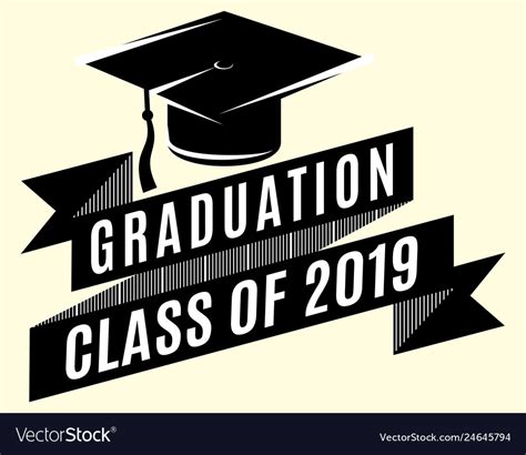 Graduation class of 2019 congrats grad Royalty Free Vector