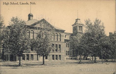 High School Lincoln, NE Postcard