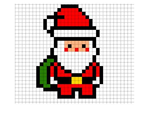 Simple Santa Claus Pixel Art | Pixel art templates, Pixel art, Pixel art pattern