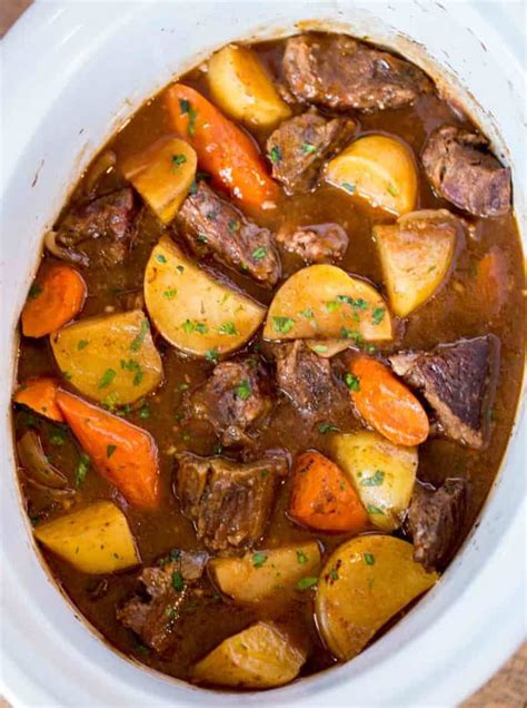 Ultimate Slow Cooker Beef Stew - Dinner, then Dessert