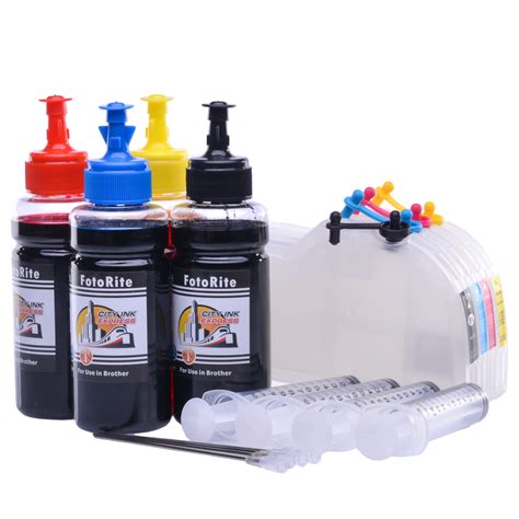 Refillable LC123 Multipack Cheap printer cartridges for Brother DCP-J132W LC123 dye ink