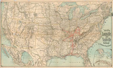 Map of the Louisville and Nashville Railroad and Connecting Lines ...