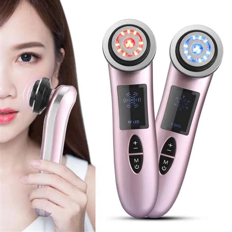 Facial Lifting Skin Tightening RF Beauty Equipment EMS Skin Cleansing Vibration Ion Import ...