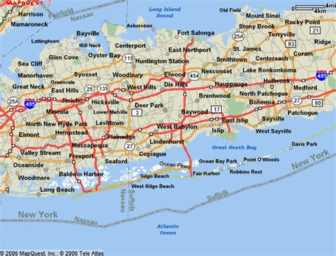 Map Of Long Island Ny Showing Towns | Adams Printable Map