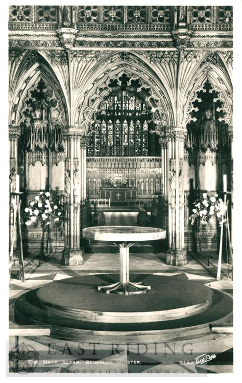 Beverley Minster interior, nave altar, Beverley c.1900s | East Riding ...