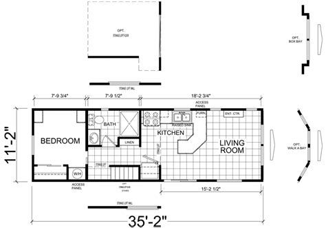 Anaheim 12.0 X 36.0 Park Model RV Floor Plan | Factory Expo Park Models