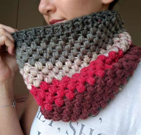 35+ Brilliant Puff Stitch Scarf Crochet Pattern - crochetnstyle.com