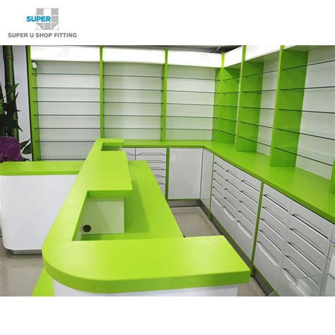 Pharmacy Shop Cash Counter Design Display Showcase Furniture For Retail ...