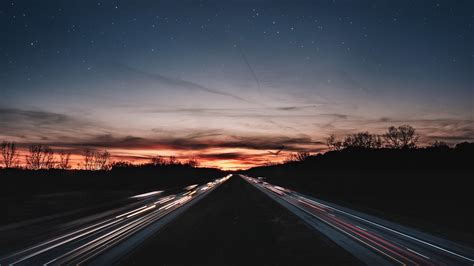 Highway at Night Wallpapers on WallpaperDog