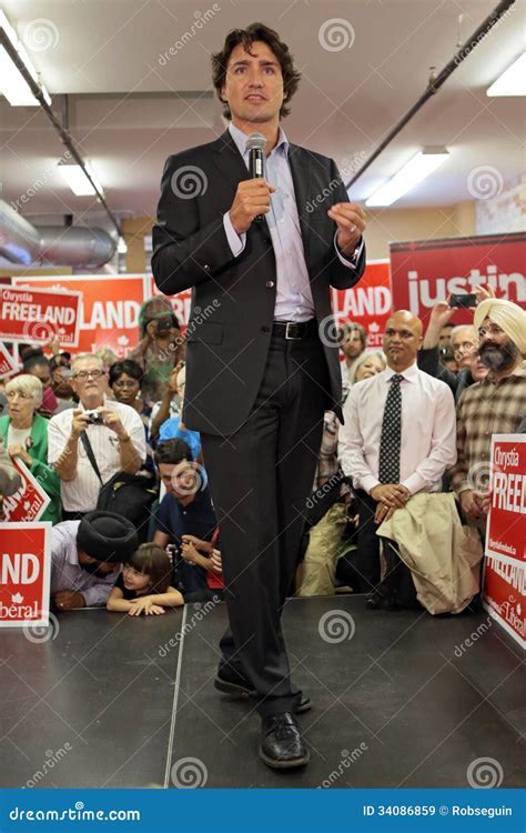 Liberal Party Leader Justin Trudeau Editorial Stock Image - Image of ...