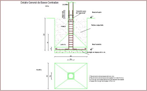 Column design view with structural detail dwg file - Cadbull