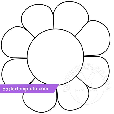 8 Petal Flower Template - Easter Template