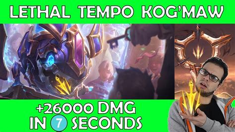 [NEW RUNES] LETHAL TEMPO KOG'MAW +26000 DMG IN 7 SEC [PBE] - YouTube