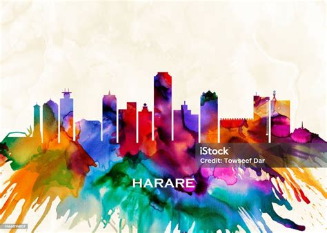 Harare Skyline Stock Illustration - Download Image Now - Harare ...