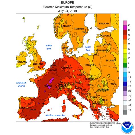 Temperature Map Europe