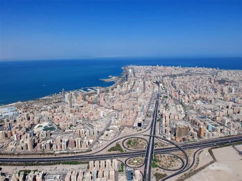 Aerial View of Salmiya Kuwait on a Beautiful Summer Day Stock Image - Image of arabian, middle ...