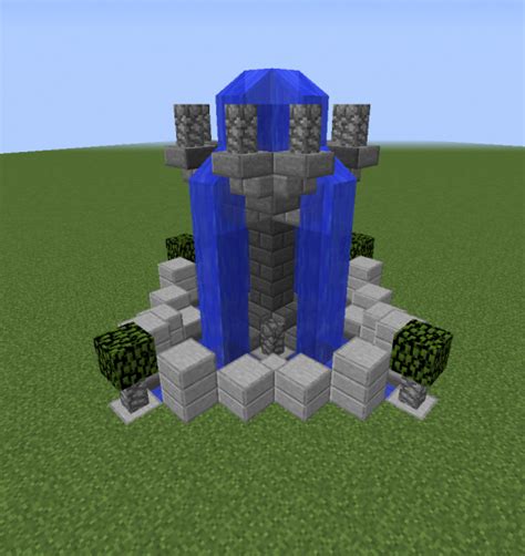 Stone Fountain Design 9 - Blueprints for MineCraft Houses, Castles ...