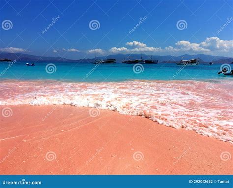 Pink Beach at Komodo National Park (Komodo Island) Stock Photo - Image ...