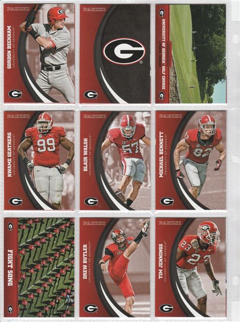 GEORGIA BULLDOGS 18 CARD LOT A.J. GREEN KNOWSHON MORENO SANFORD STADIUM ...