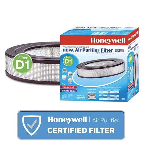 Honeywell Universal HEPA Air Purifier Replacement Filter D, 1 Pack, HRF ...