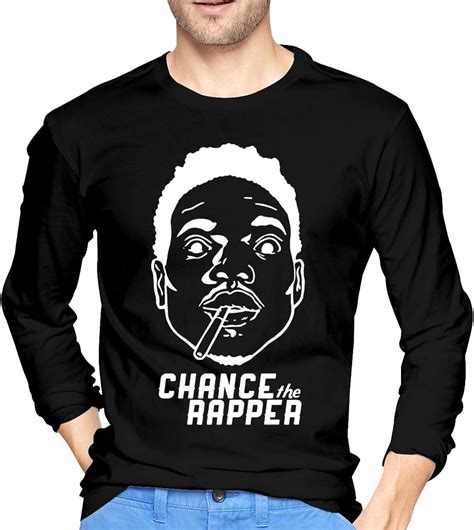 Amazon.com: Chance The Rapper Mans Long Sleeve T-Shirt Fashion Classic Round Neck Top Long ...