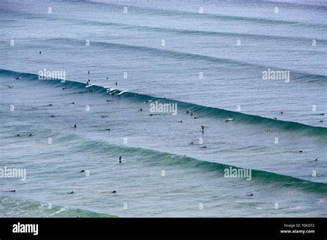 Aerial view of crowded surfing beach at Muizenberg, Cape Town Stock Photo - Alamy